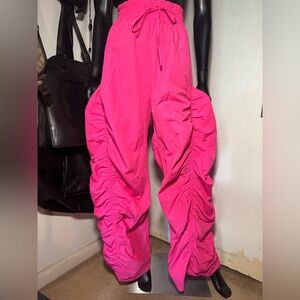 Akira Vibrant Pink Ruched Pants